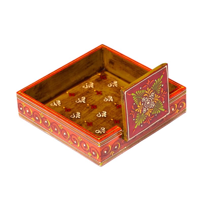 Folk Coaster Set — Saffron